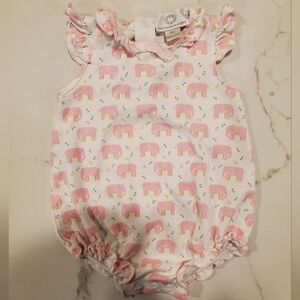 Pink and White Heart Diaper Cover with Ruffled Edges
